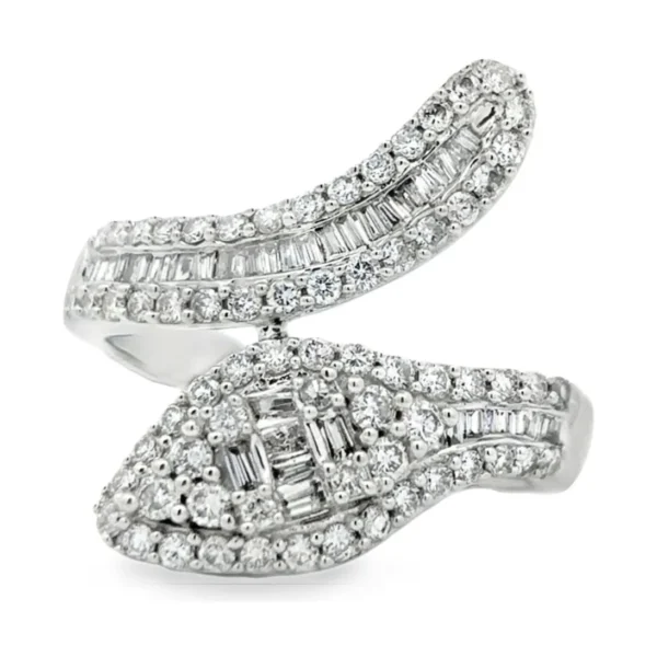 Baguette Diamond Snake Ring