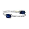 Bypass Sapphire Diamond Ring