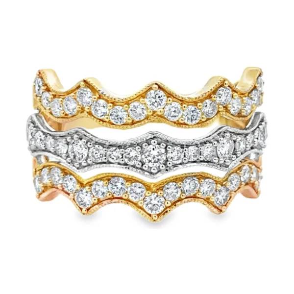 Wavy Diamond Band Ring