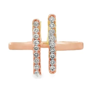 Double Bar Diamond Ring