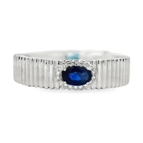 Oval Sapphire Halo Ring