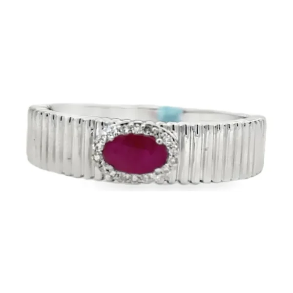 Oval Ruby Diamond Ring