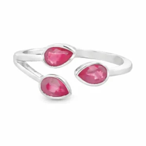Pear Gemstone Bypass Ring