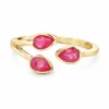 Pear Ruby Bypass Ring