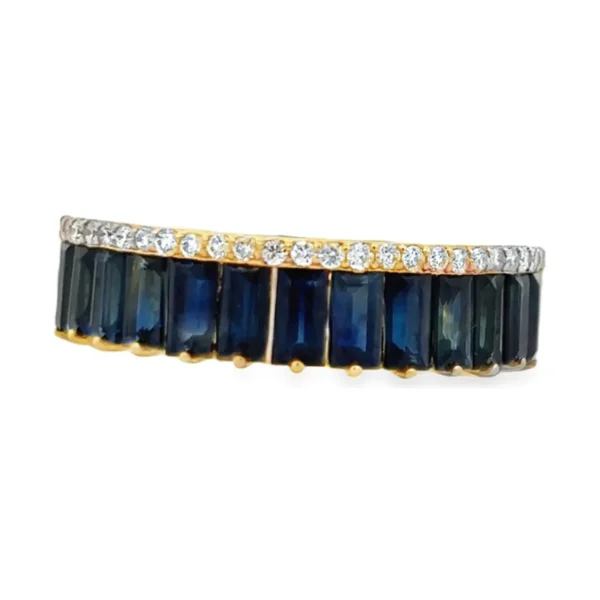 Baguette Sapphire Diamond Ring
