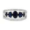 Oval Sapphire Diamond Ring