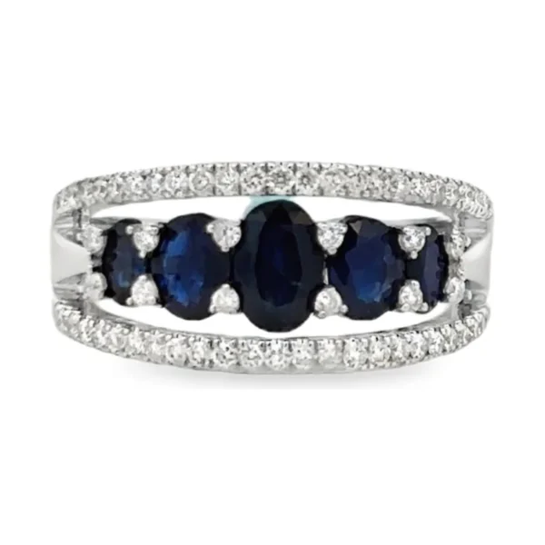 Oval Sapphire Diamond Ring