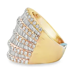 Baguette Diamond Dome Ring