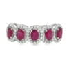 Oval Ruby Halo Ring
