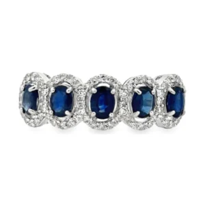Sapphire Halo Eternity Ring