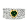 Heart Gemstone Diamond Ring