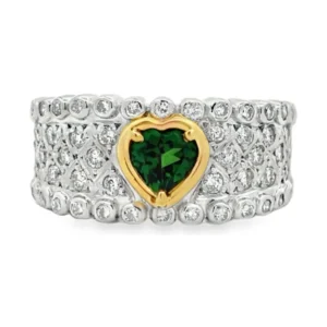 Heart Gemstone Diamond Ring