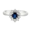 Sapphire Halo Ring