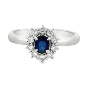 Sapphire Halo Ring