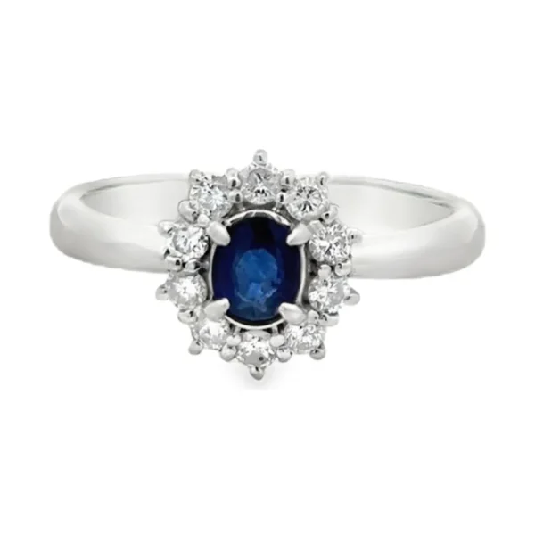 Sapphire Halo Ring