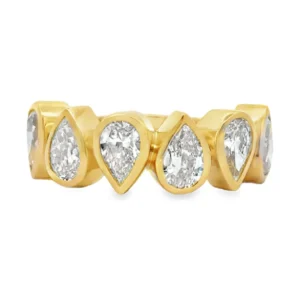 Pear Diamond Bezel Ring