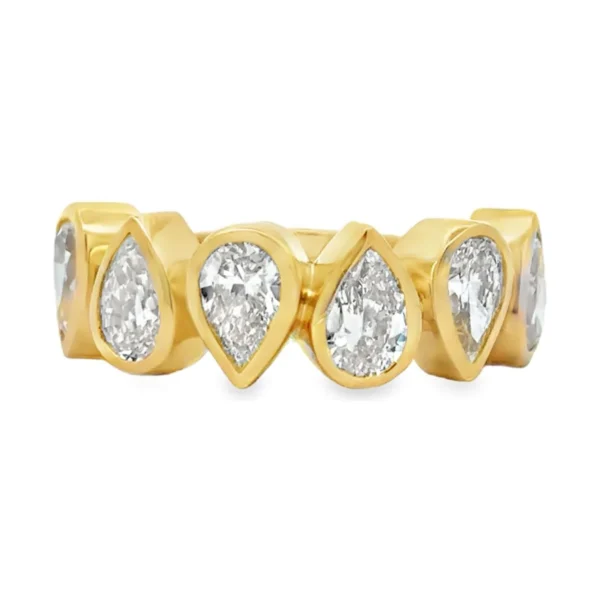 Pear Diamond Bezel Ring