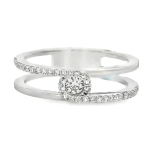Bypass Diamond Band Ring