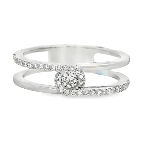 Bypass Diamond Band Ring