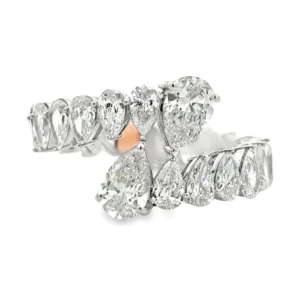Pear Diamond Bypass Ring