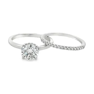 Round Lab-Grown Diamond Ring Set