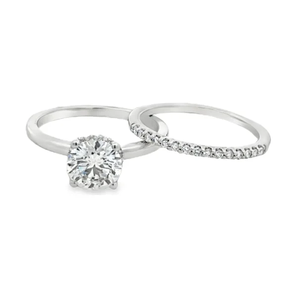Round Lab-Grown Diamond Ring Set
