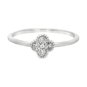 Clover Diamond Band Ring