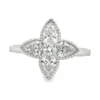 Floral Diamond Cluster Ring