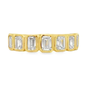 Emerald Diamond Bezel Ring
