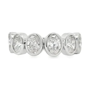 Bezel Oval Diamond Band