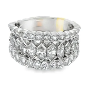 Marquise Diamond Band Ring