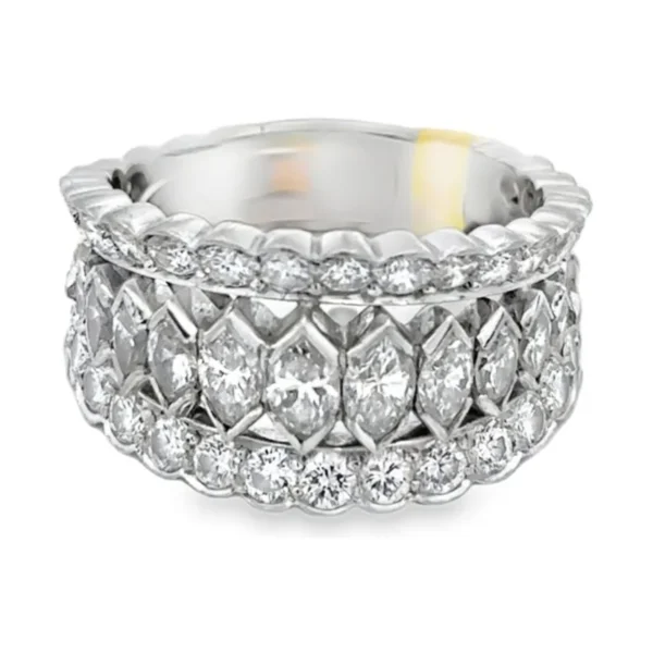 Marquise Diamond Band Ring