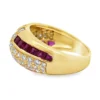 Pave Diamond Ruby Ring