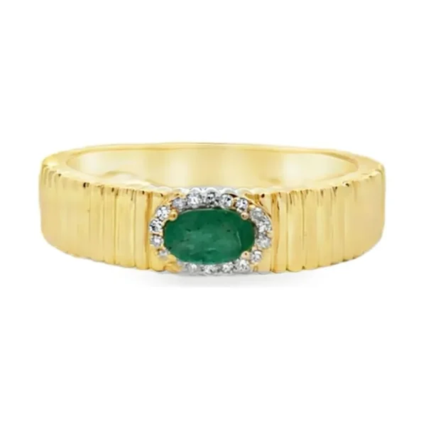 Oval Emerald Halo Ring