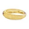 Ribbed Gold Gemstone Ring