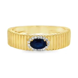 Oval Sapphire Halo Ring