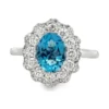 Blue Topaz Halo Ring