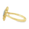 Blue Topaz Halo Ring