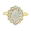 Opal Diamond Halo Ring