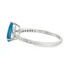 Blue Topaz Diamond Ring