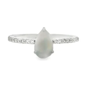 Pear Opal Diamond Ring