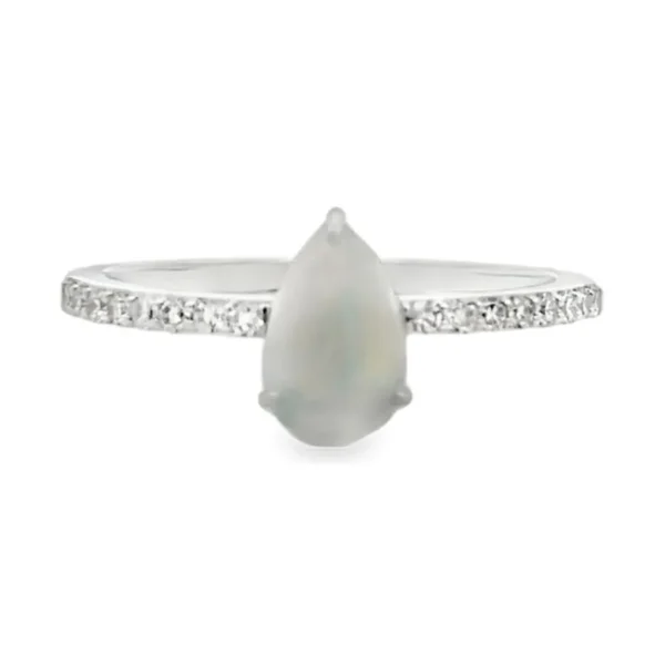 Pear Opal Diamond Ring