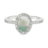 Opal Halo Diamond Ring