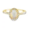 Oval Opal Halo Ring