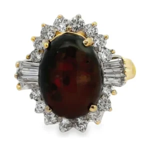 Oval Opal Diamond Ring