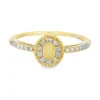 Oval Halo Opal Ring
