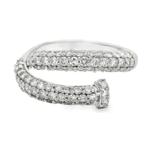 Pave Diamond Bypass Ring