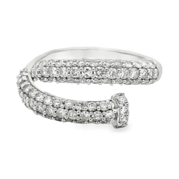 Pave Diamond Bypass Ring