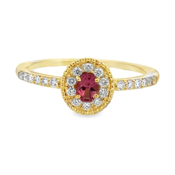 Oval Gemstone Halo Ring