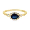 Oval Sapphire Halo Ring